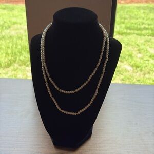 Avon faux pearls by the yard necklace 36 inches